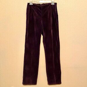 French Dressing Jeanswear Paris purple velvet Women's Pants Size (10) Stretch